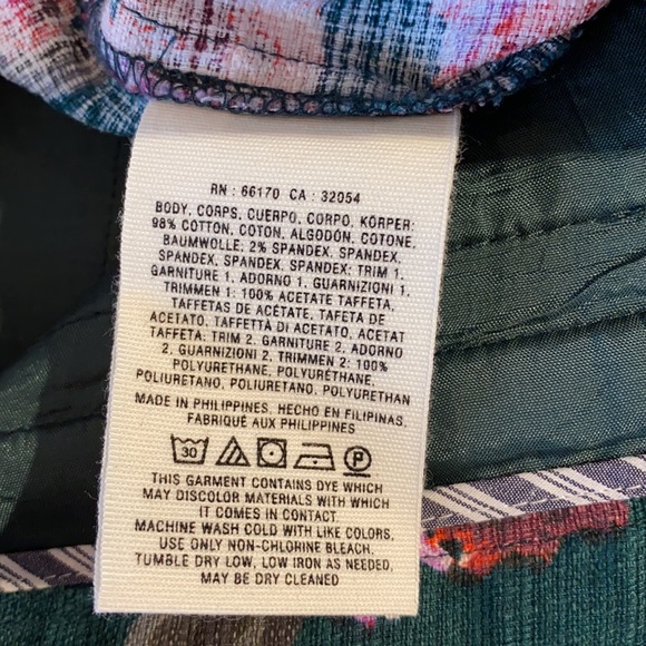 Anthropologie Cartonnier Charlie Ankle Pant Crop in Green with florals size 2 - Picture 9 of 16